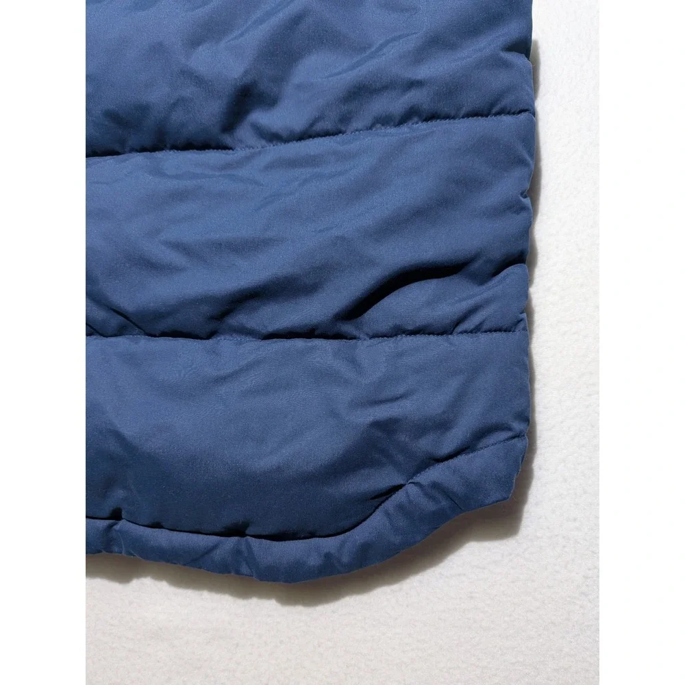 St Johns Bay Puffer Vest Mens Small Blue Quilted Insulated Full Zip Casual‎
